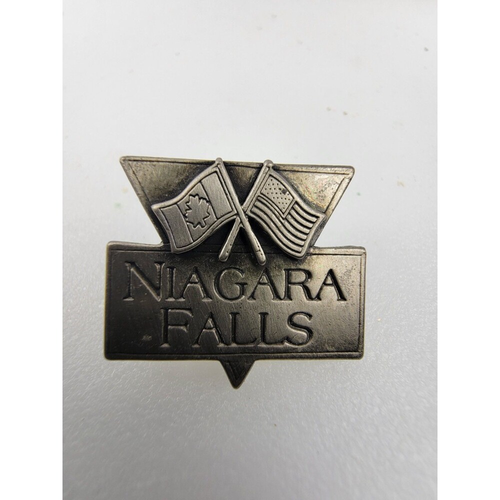 NIAGARA FALLS VEST JACKET HAT TACK PIN AMERICAN CANADA FLAG
